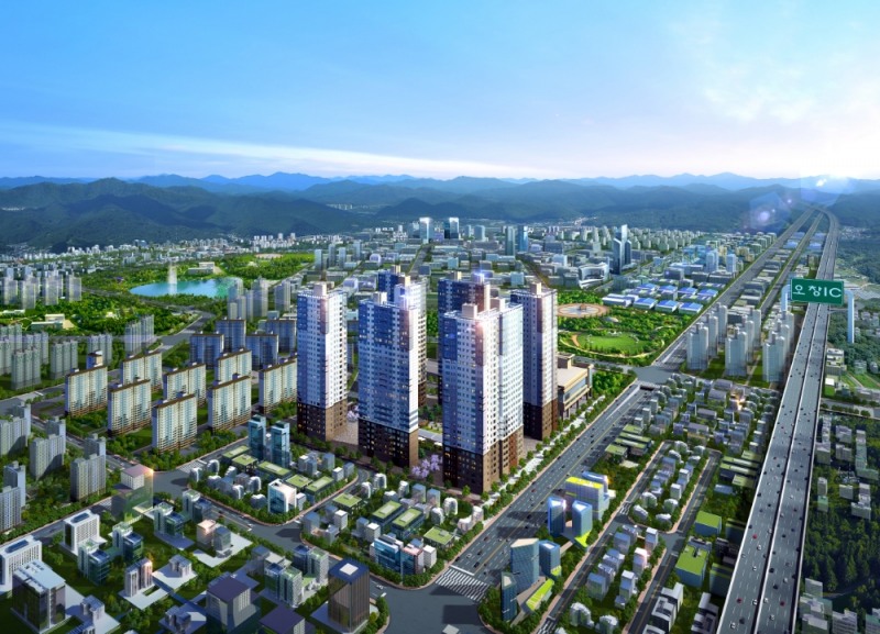 ‘오창각리 지역주택조합 주상복합’ 프로젝트 조감도.(이미지=반도건설)