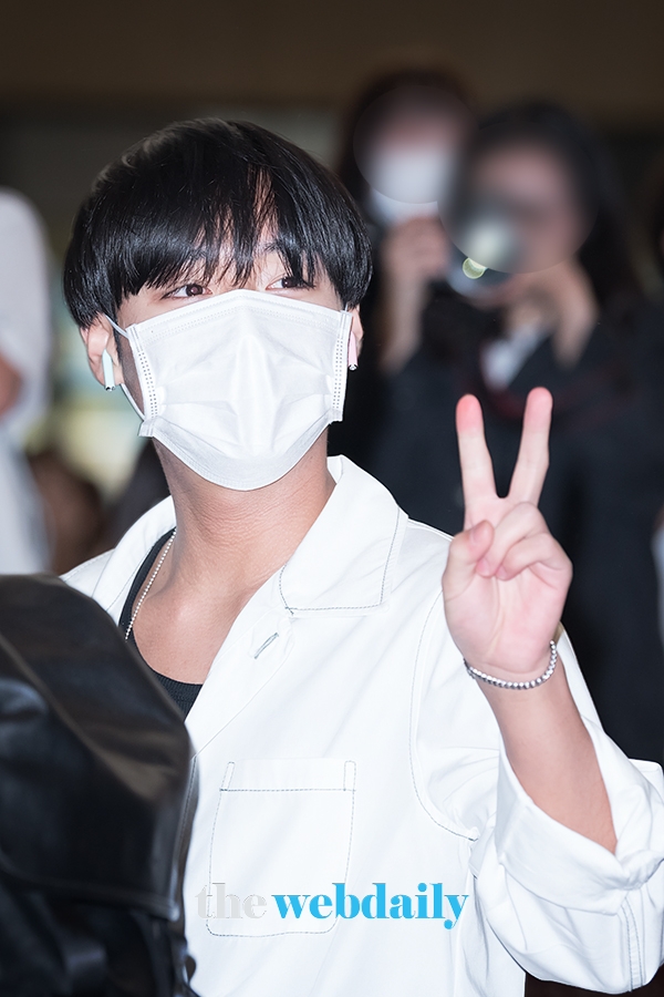 박지훈, 김포국제공항 출국 현장