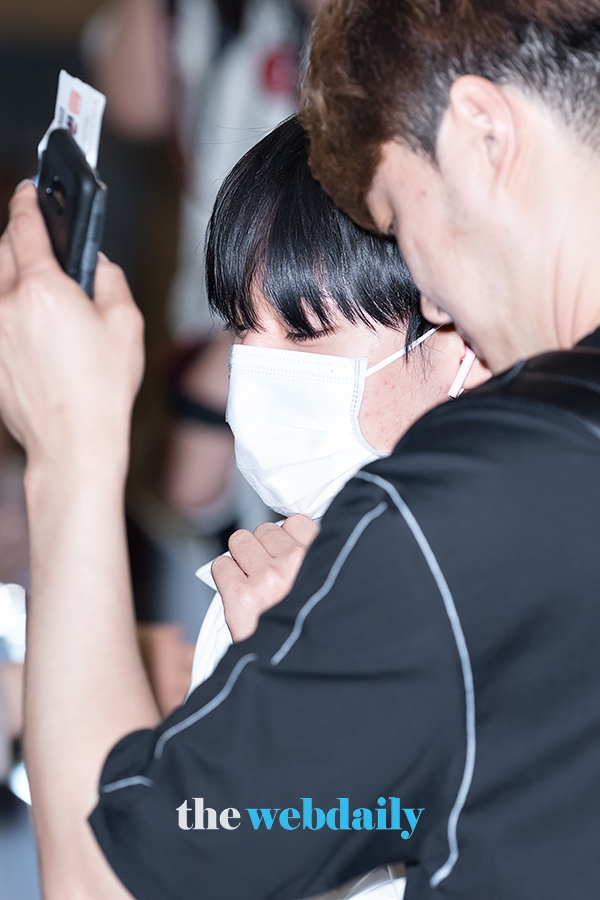 박지훈, 김포국제공항 출국 현장
