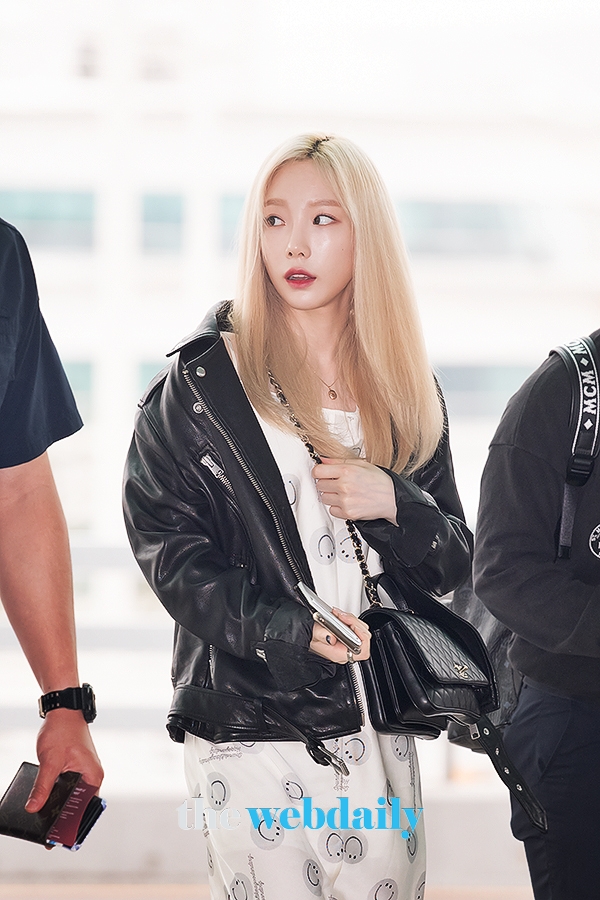 태연, 인천국제공항 출국 현장