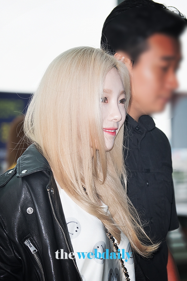 태연, 인천국제공항 출국 현장