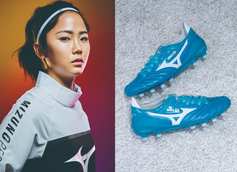 한국미즈노, ‘축구여신’ 이민아에게 특별 제작 축구화 선물