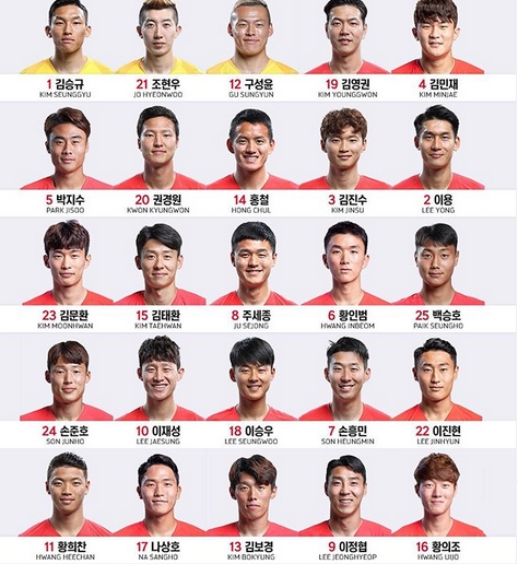 '상암 월드컵경기장'에서 열리는 한국-이란 축구 선발 라인업이 공개됨과 동시에 관심이 모아진다 / 출처 케이에프에이 website화면