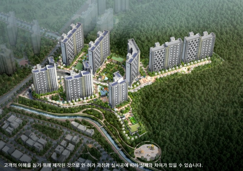 판교 대장지구 제일풍경채 5BL 조감도.(이미지=제일건설)