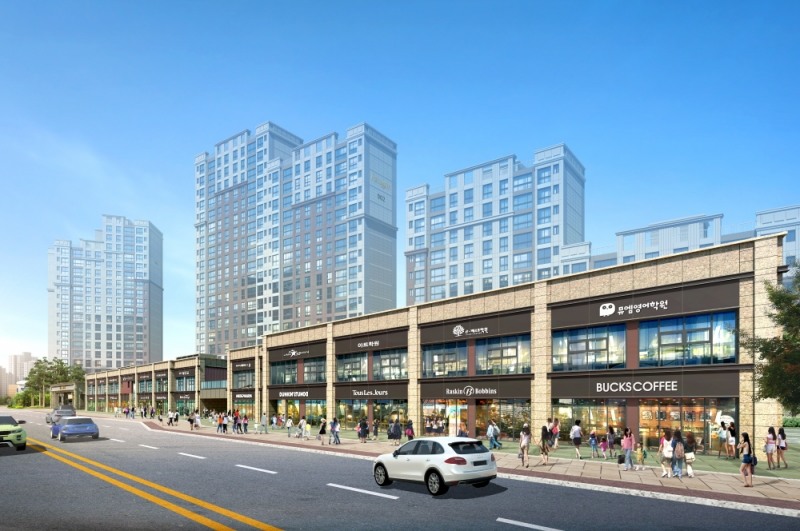 ‘고덕파라곤 2차’ 단지 내 상가 투시도.(이미지=동양건설산업)