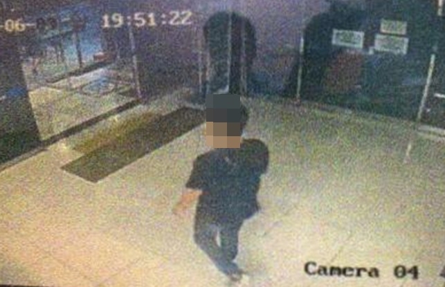 CCTV에 찍힌 피의자 범행 후 도주장면.(사진제공=부산경찰청)