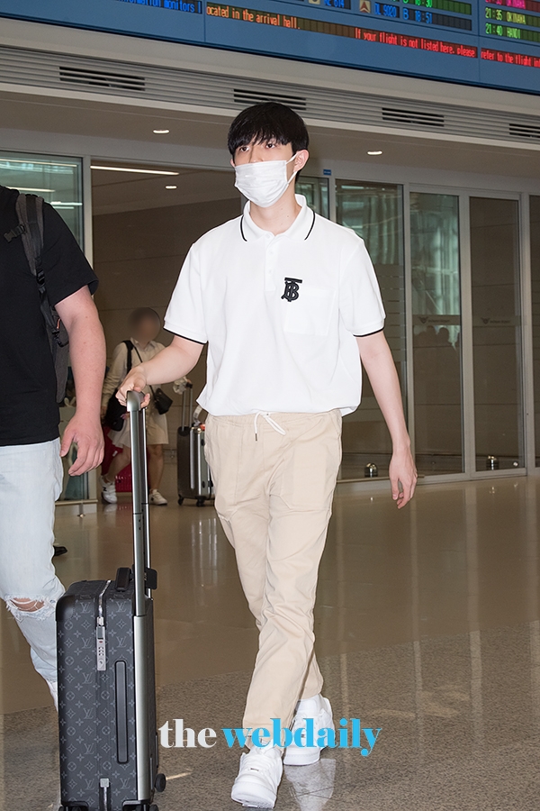 김재환, 인천국제공항 입국 현장
