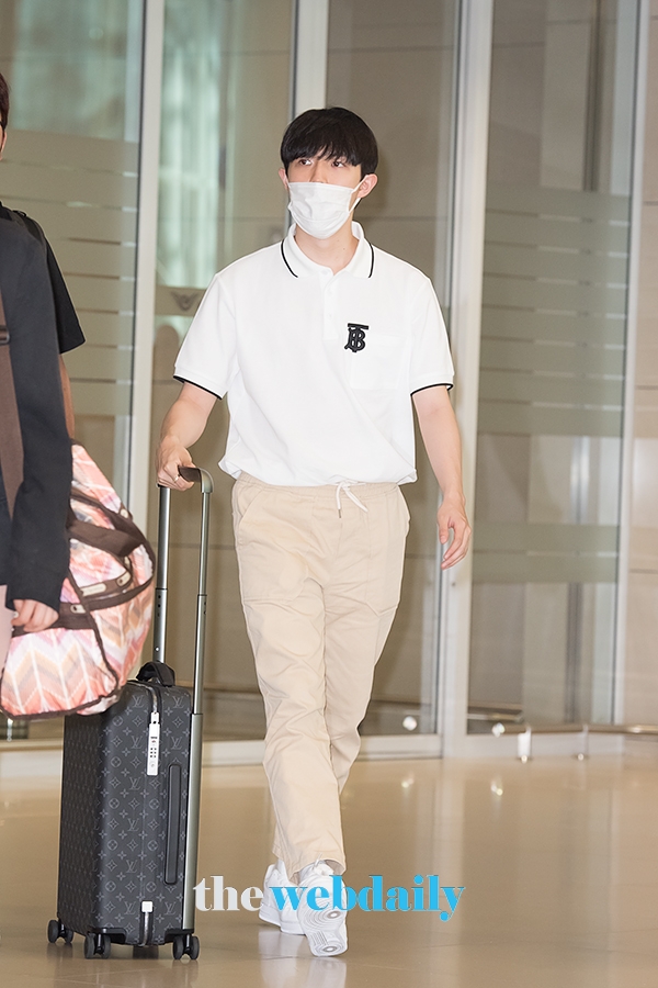 김재환, 인천국제공항 입국 현장