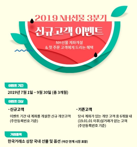 NH선물이 실시하는 3분기 신규고객 이벤트 안내 이미지. 사진=NH선물