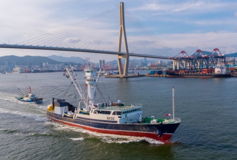 동원산업, 최신형 선망선 ‘주빌리(JUBILEE)’호 출항