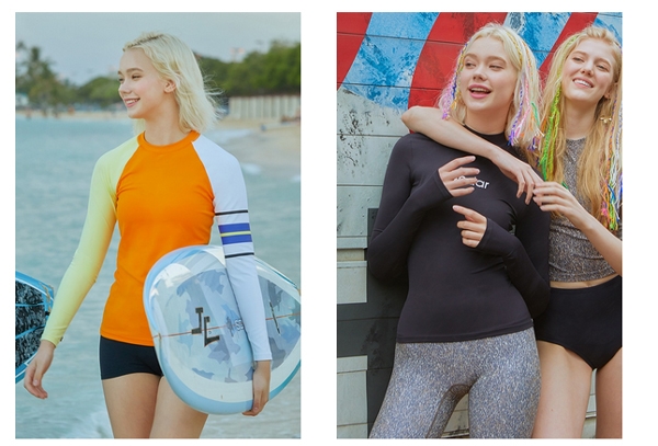 ‘안다르 래쉬가드’가 이날 하루 여심을 사로 잡고 있다 / 출처 website화면