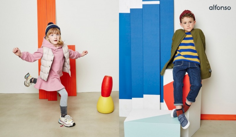알퐁소 ‘키즈 라인’ 2019 FW 화보.(사진=제로투세븐)