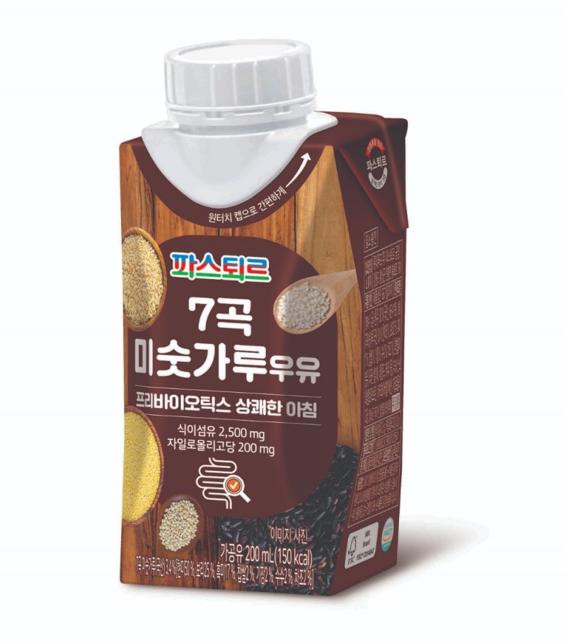 롯데푸드, 파스퇴르 7곡 미숫가루우유 출시