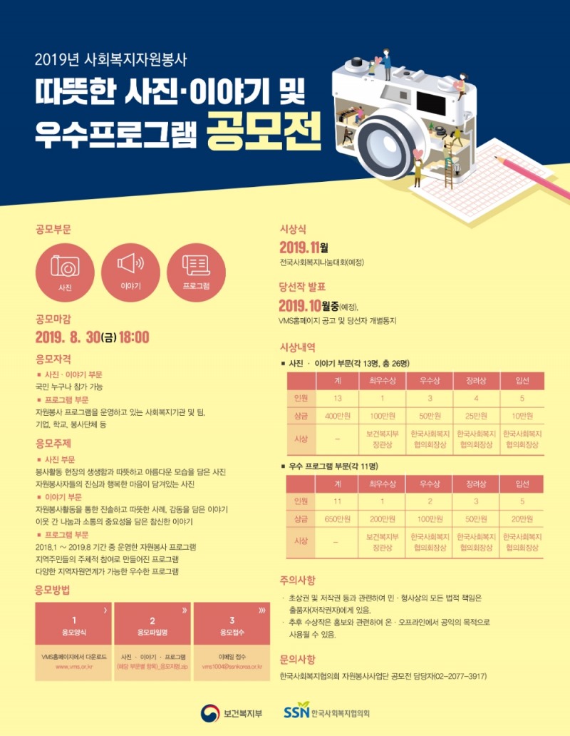 한국사회복지협의회, 사회복지자원봉사 공모전 진행