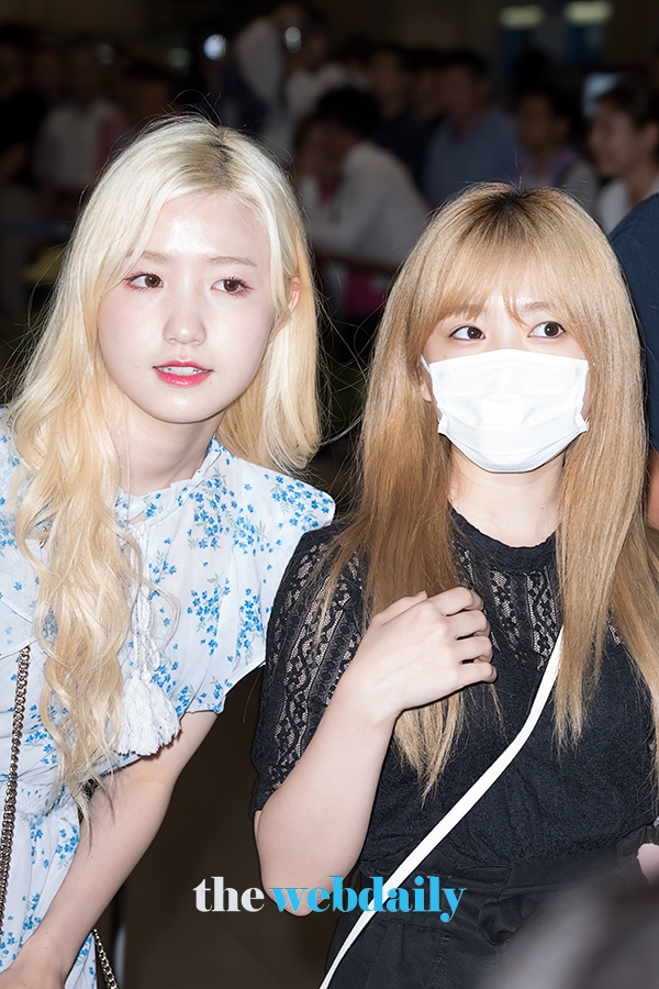 아이즈원(IZONE) 혼다히토미-야부키나코, 인천국제공항 출국 현장