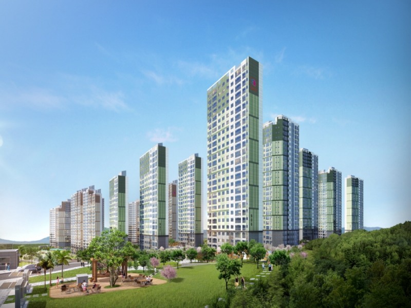 여수 웅천 6,7차 ‘사랑으로’ 부영 투시도.(사진=부영)