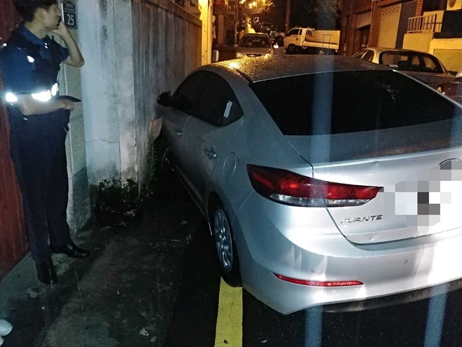 음주뺑소니 차량.(사진제공=부산경찰청)