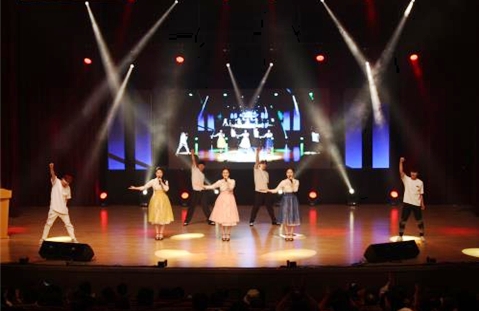 퓨전민요그룹 아리수 공연모습.(사진제공=정심여자중고등학교)