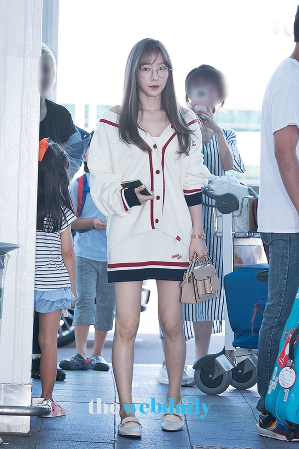 소녀시대 태연, 인천국제공항 출국 현장