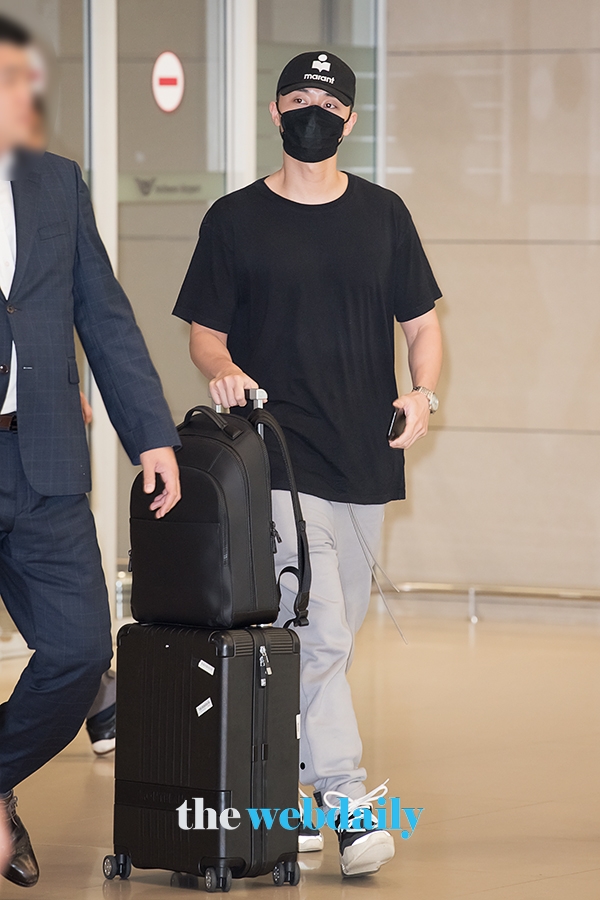 박서준, 인천국제공항 입국 현장