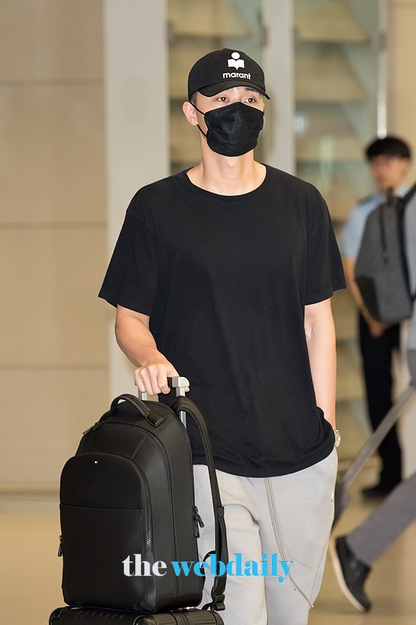 박서준, 인천국제공항 입국 현장
