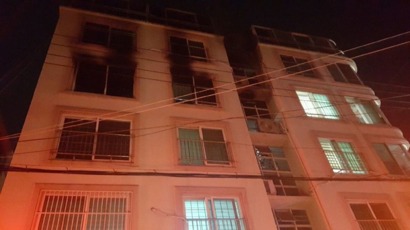 화재현장.(사진제공=부산경찰청)