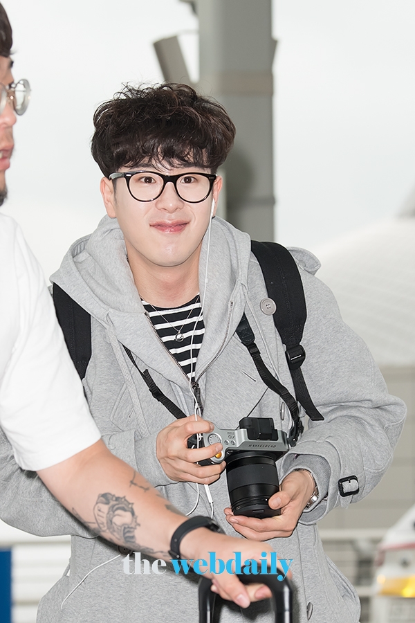 피오, 인천국제공항 출국 현장