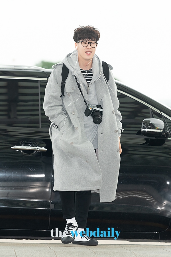 피오, 인천국제공항 출국 현장