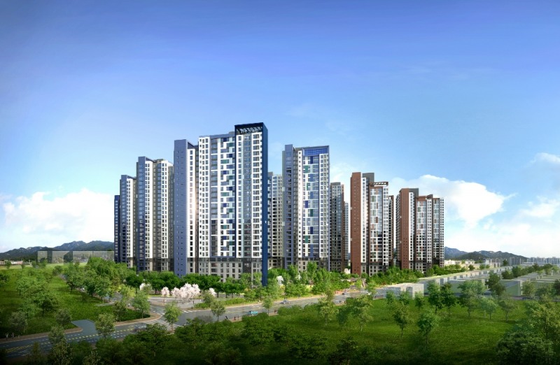 염주 더샵 센트럴파크 투시도.(사진=포스코건설)