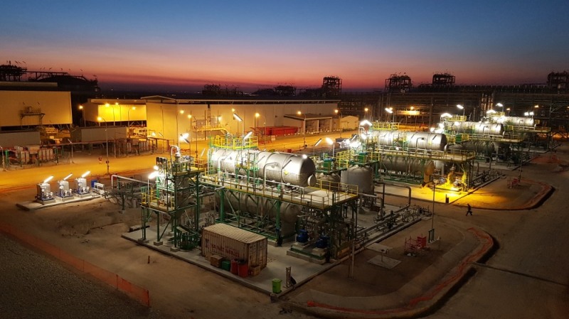 주바이르 원유처리설비 현장. (사진=한국가스공사)