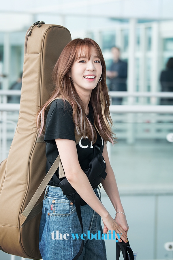 산다라박, 인천국제공항 출국 현장