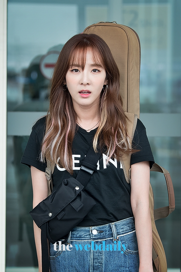 산다라박, 인천국제공항 출국 현장