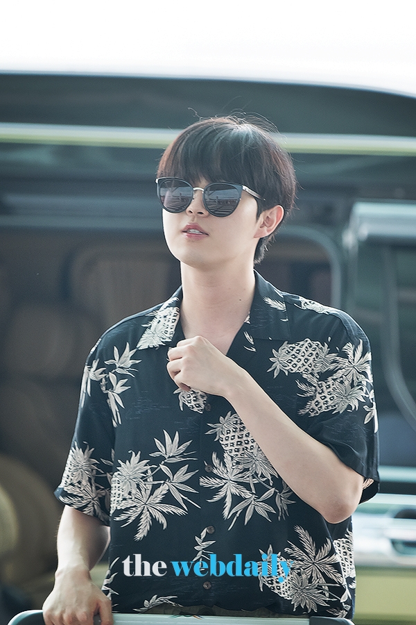 김재환, 인천국제공항 출국 현장