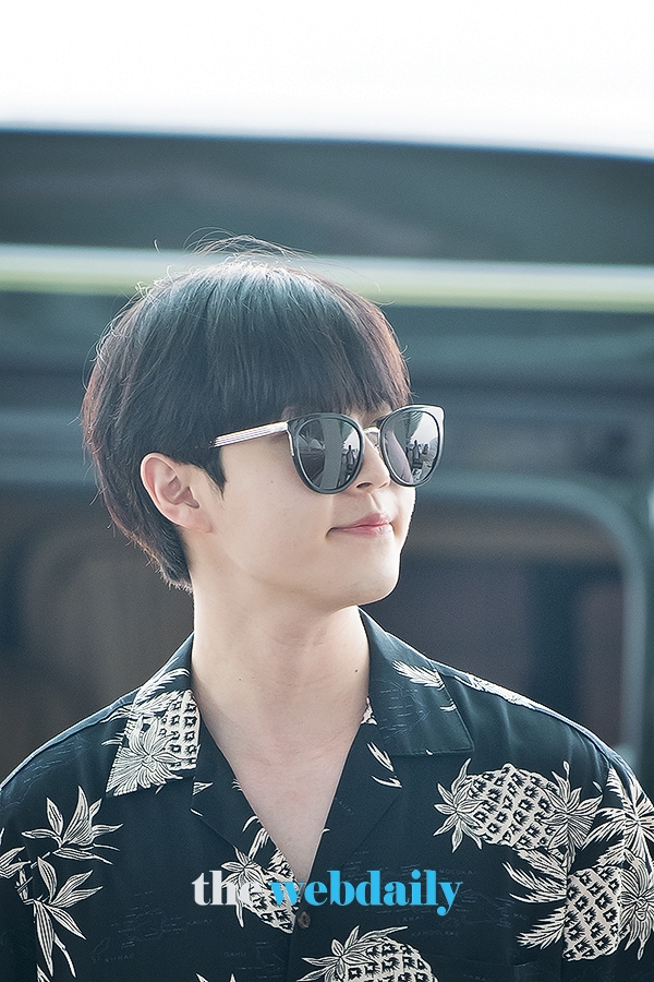 김재환, 인천국제공항 출국 현장