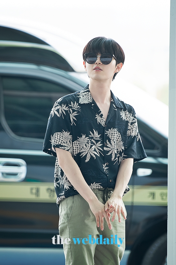 김재환, 인천국제공항 출국 현장