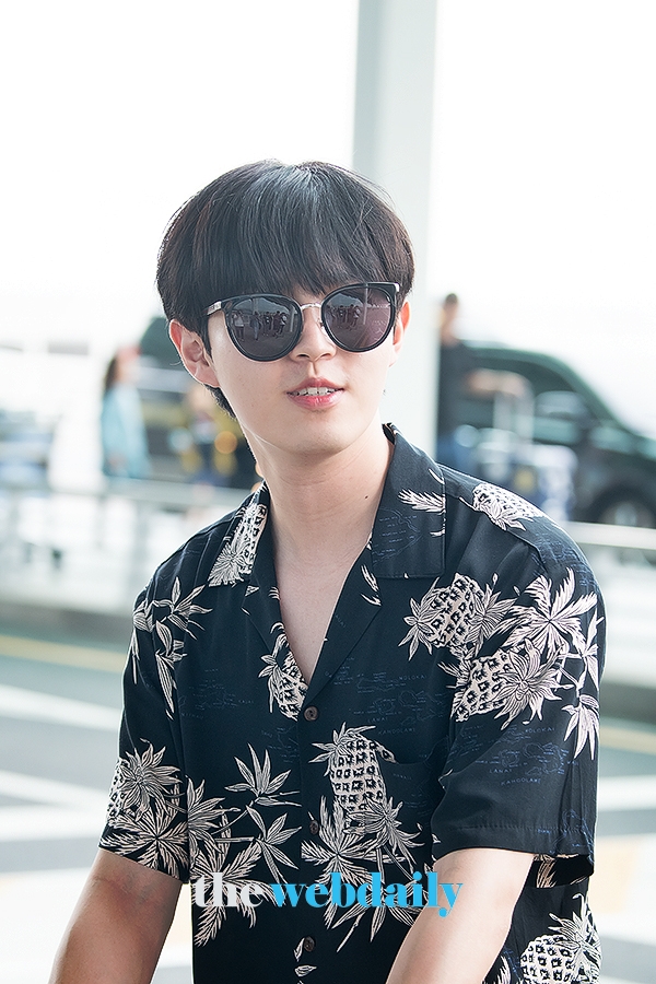 김재환, 인천국제공항 출국 현장