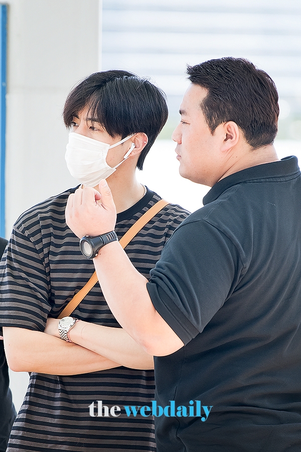 갓세븐(GOT7) 마크, 인천국제공항 출국 현장