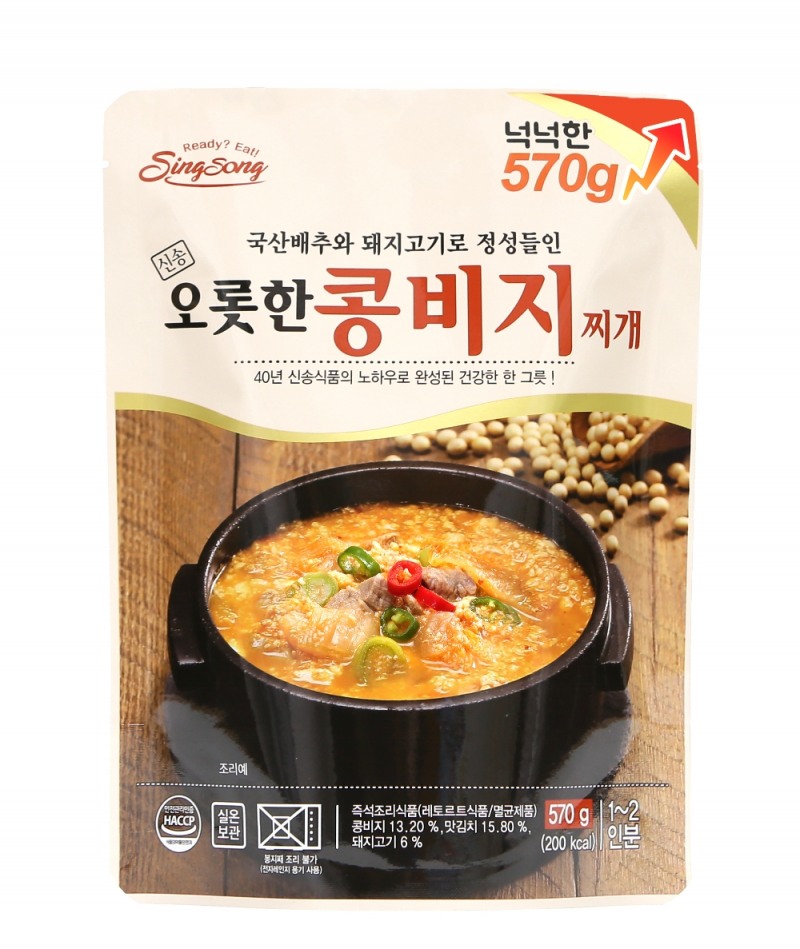 신송식품, 가을 건강식 오롯한 콩비지찌개.(사진= 신송식품)