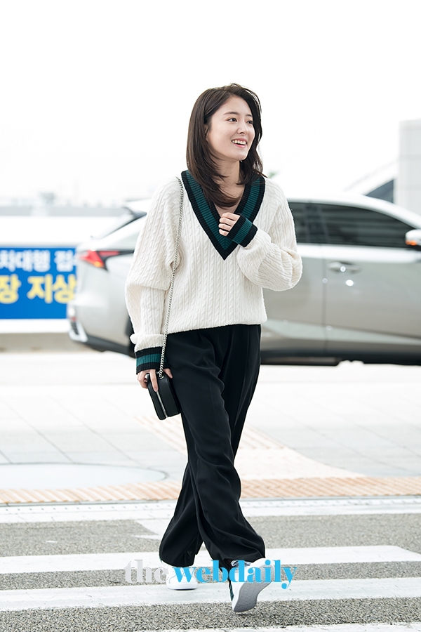 이세영, 인천국제공항 출국 현장