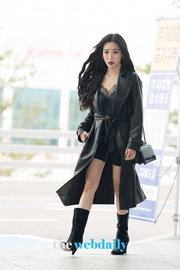 티파니 영, 인천국제공항 출국 현장