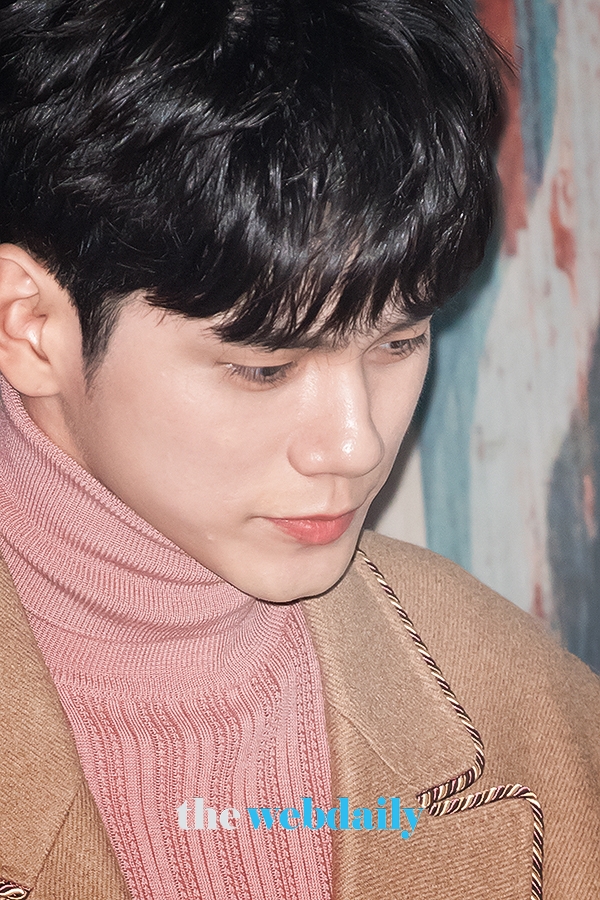 옹성우, 구찌 포토월 행사 현장