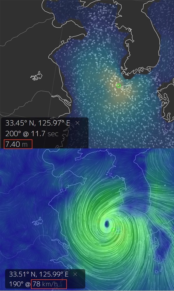 제18호 ‘태풍’ 영향을 받을 것으로 보여 궁금증이 커지고 있다 / 출처 구글어스널스쿨