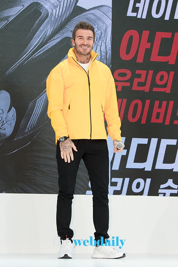 데이비드 베컴, 아디다스 출시 이벤트 현장