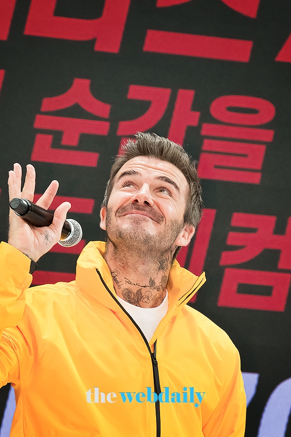 데이비드 베컴, 아디다스 출시 이벤트 현장