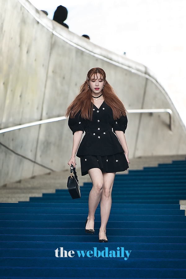 전효성, 2020 S/S 패션위크 '로맨시크' 컬렉션(사진: 최수영기자)