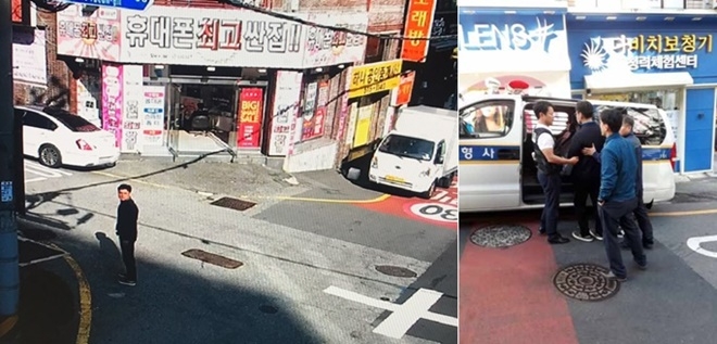 모의 훈련에서 CCTV로 이동경로 파악해 검거하는 모습.(사진제공=부산소년원)