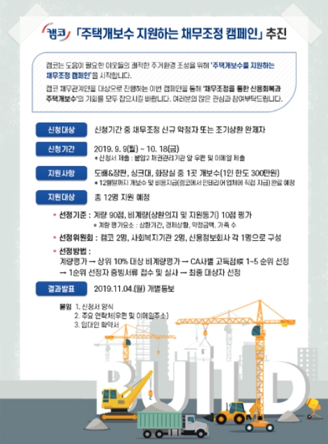 캠코의 주택개보수 지원 채무조정 캠페인 안내문. 사진=한국자산관리공사