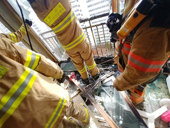 가스폭발 사고현장.(사진제공=부산경찰청)