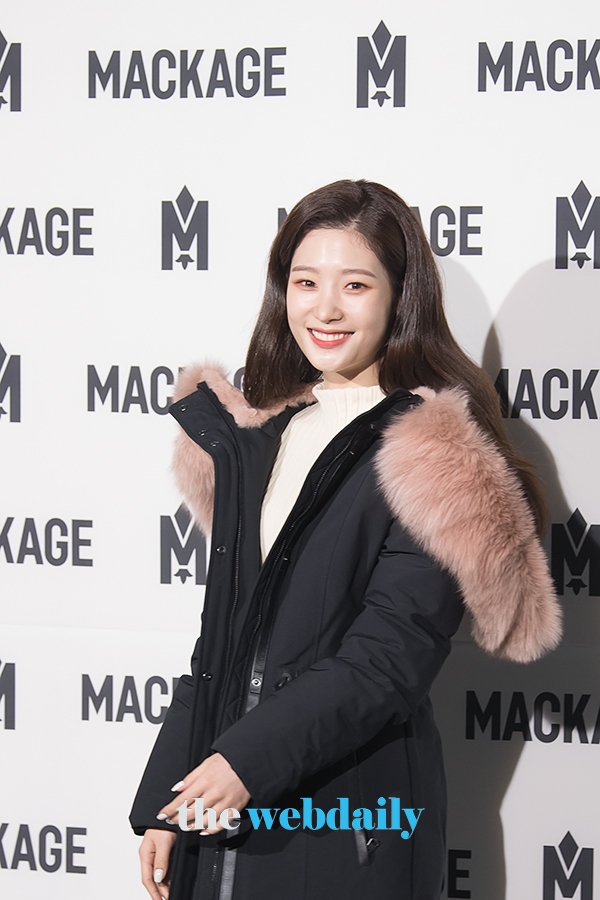 정채연, 맥케이지 포토월 행사 현장 (사진:최수영기자)