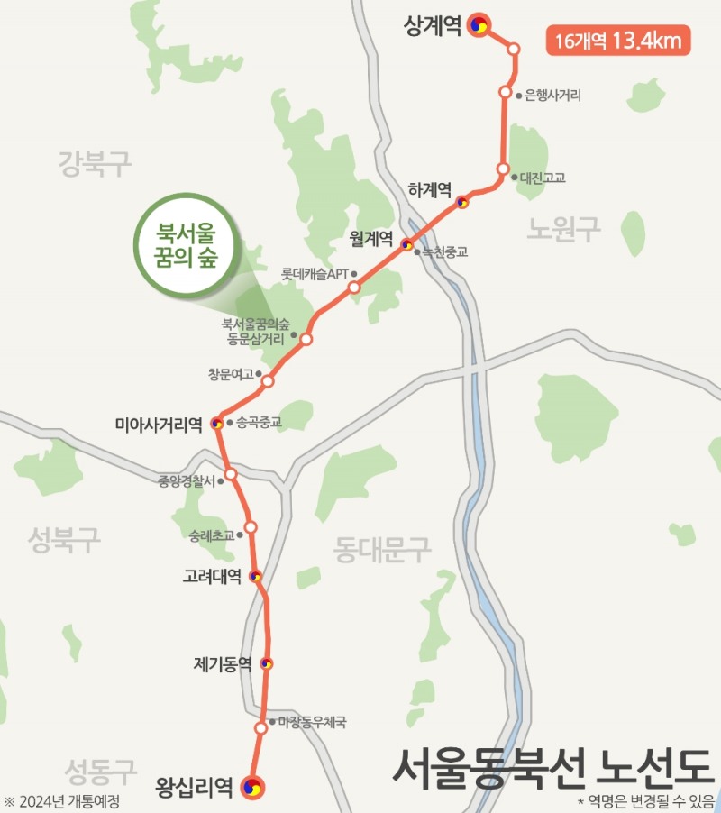 서울 강북의 ‘교통 혁명’…동북선 따라 부동산 ‘들썩’